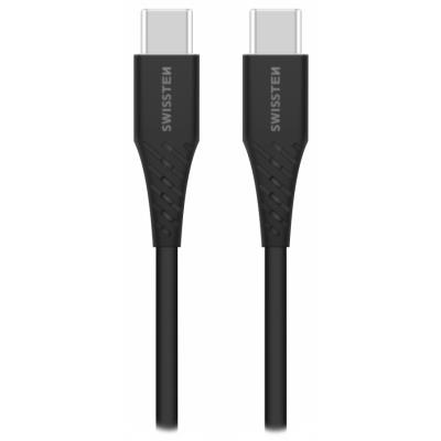 Swissten datový kabel tpe usb-c/usb-c power delivery 5a (100w) 1,5 m černý