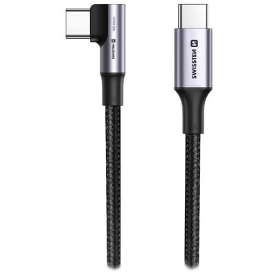 Swissten datový kabel usb-c/usb-c 5a (100w) pro notebooky 2 m černý