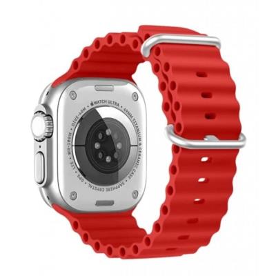 Swissten řemínek pro apple watch silikonový - marine straps 42 / 44 / 45 / 49 mm červený