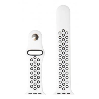 Swissten řemínek pro apple watch silikonový - sport 38 / 40 / 41 mm platinovo/černý