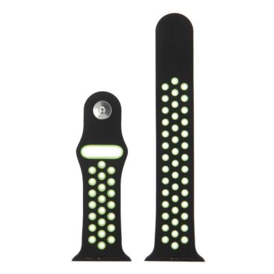 Swissten řemínek pro apple watch silikonový - sport 42 / 44 / 45 / 49 mm černo/zelený