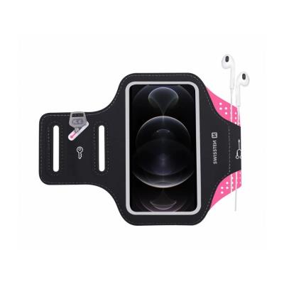 Swissten pouzdro armband case vel. 6,0" růžové
