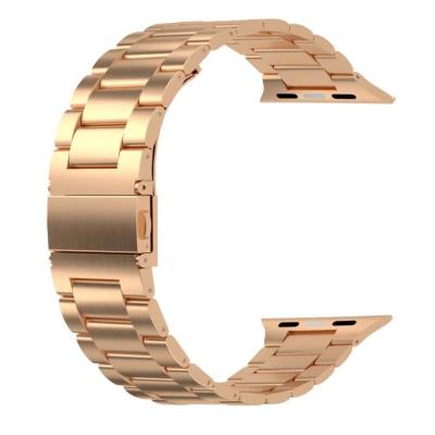 Swissten řemínek pro apple watch kovový 42 / 44 / 45 / 49 mm růžovo zlatý