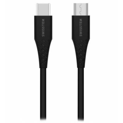 Swissten nabíjecí kabel usb-c / micro usb 1,0 m černý