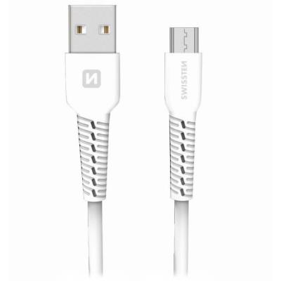 Swissten datový kabelusb/micro usb bílý 1,2m  (eco balení)