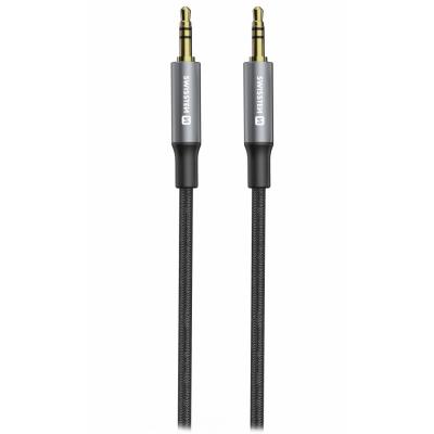Swissten audio kabeltextile jack (samec) / jack (samec) 1,5 m černý (nahrazuje 73501101)