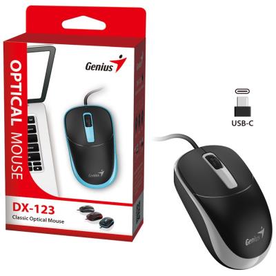 GENIUS DX-123 Galaxy Grey/ drátová/ 1200 dpi/ USB-C/ černošedá