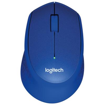 Logitech myš M330 Silent Plus/ bezdrátová/ 3 tlačítka/ 1000dpi/ USB/ modrá