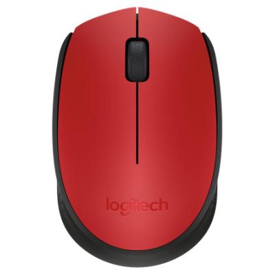 Logitech myš M171/ Bezdrátová/ Optická/ 1000dpi/ USB přijímač/ červená