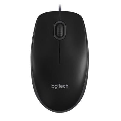 Logitech myš B100/ Drátová/ Optická/ 800dpi/ USB/ černá