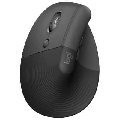 Logitech Lift Left Vertical Ergonomic Mouse - Graphite   Vertikální myš, optická, 6 tlačítek, bezdrátová, USB+Bluetooth