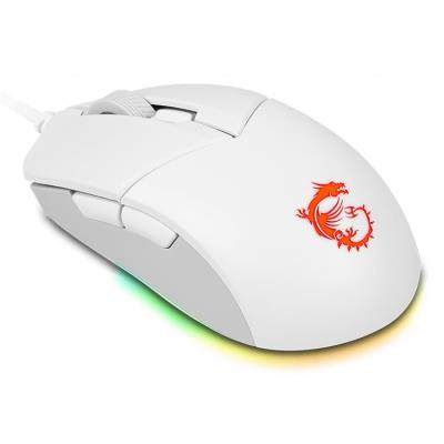 MSI herní myš CLUTCH GM11 WHITE Gaming/ 5.000 dpi/ RGB Lighting/ 6 tlačítek/ USB