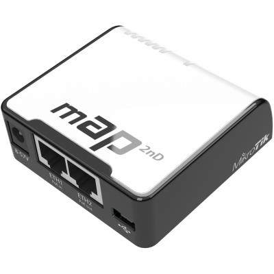 MikroTik RBmAP2nD, 2x LAN PoE+ in/out, 2,4 GHz Wi-FI 4, L4