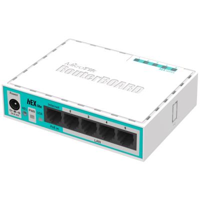 Mikrotik RouterBOARD RB750r2 hEX lite, 850 MHz, 64 MB RA, 5x LAN, PSU, L4