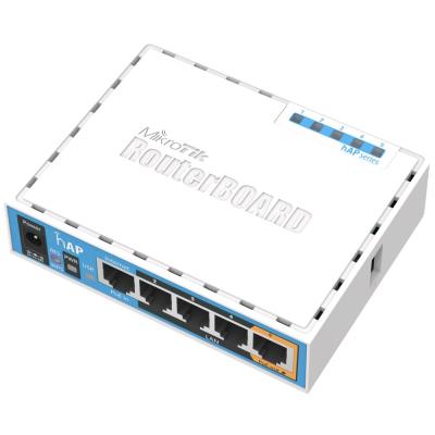 MikroTik RouterBOARD RB951Ui-2nD, hAP,CPU 650MHz, 5x LAN, 2.4Ghz 802.11b/g/n, USB, 1x PoE out,  L4