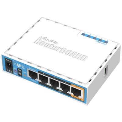 MikroTik hAP ac lite,RB952Ui-5ac2nD, 650MHz, 5x LAN, 2.4+5Ghz Wi-Fi 5, USB, 1x PoE out, L4
