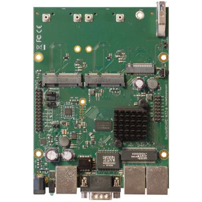 MikroTik RouterBOARD RBM33G 256MB RAM, dual 880 MHz, 2x miniPCI-e, 1x M.2 slot, 2x SIM slot, 3x GbE, L4