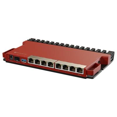 MikroTik L009UiGS-RM, ARM CPU, 512MB RAM, 8x GbE, PoE in/out, SFP, USB 3.0, L5