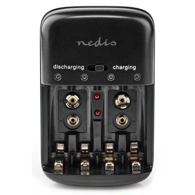 NEDIS nabíječka baterií/ AA/AAA/E-Block/ pro Ni-MH/ Ni-Cd/ černá