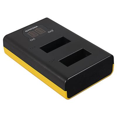 PATONA nabíječka pro digitální kameru Dual GoPro MAX s LCD/ micro USB/ USB Type-C