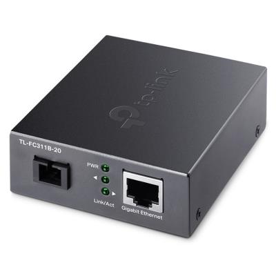 TP-Link TL-FC311B-20 WDM Media Konvertor 1x 10/100/1000 Mbps RJ45/ 1x 1000Mbps SC/ Eth/Optika (single-mode), 20km