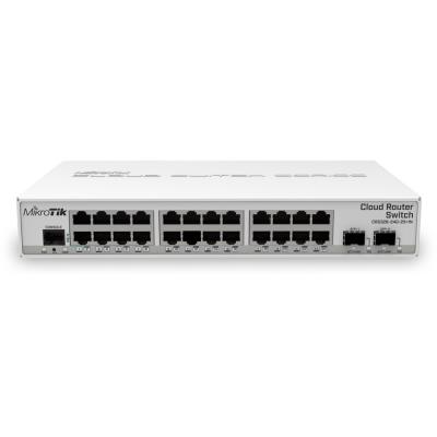 MikroTik Cloud Router Switch CRS326-24G-2S+IN, 800MHz CPU, 512MB, 24x GbE, 2x SFP+, ROS L5, PSU