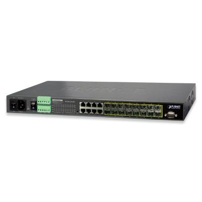 Planet MGSW-24160F Metro L3 switch, 8x 1Gb, 16x1Gb SFP, 36-60VDC, 0~60°C