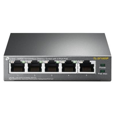 TP-Link TL-SF1005P - Stolní switch s 5 porty 10/100 Mb/s, 4 porty mají PoE