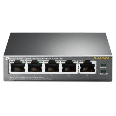 TP-Link TL-SG1005P - Stolní switch s 5 gigabitovými porty, 4 porty mají PoE