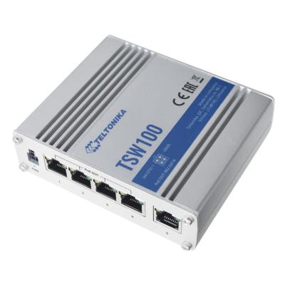 Teltonika průmyslový nemanažovaný PoE switch TSW100 4x 802.3af/at