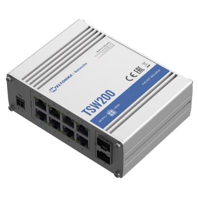 Teltonika průmyslový nemanažovaný PoE switch TSW200 8x 802.3af/at
