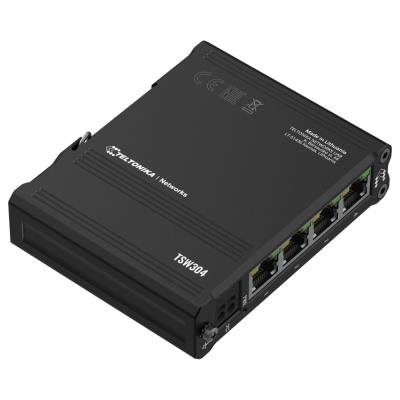 Teltonika průmyslový nemanažovaný switch na DIN lištu TSW304 4port 10/100/1000M