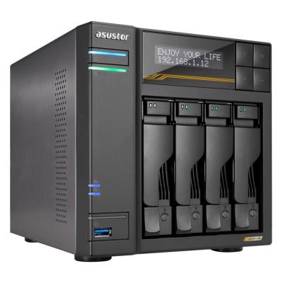 Asustor Lockerstor 4 Gen3 AS6804T   4x 2,5"/3,5" SATA III/ 16GB RAM/ Dual 10GbE/ 4x M.2 SSD