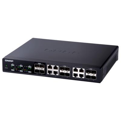 QNAP QSW-1208-8C   10G switch, 12x 10G port SFP+ (4x SFP+ a 8x kombinované SFP+ / RJ-45)
