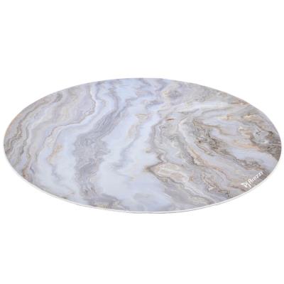 AROZZI Zona Floorpad White Marble/ ochranná podložka na podlahu/ kulatá 121 cm průměr/ design bílý mramor