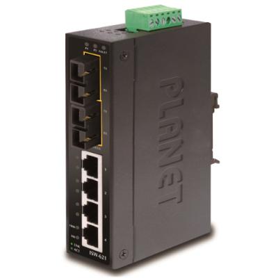 Planet ISW-621S15, 4x 10/100Base-TX+ 2x 100FX 15km, SM, DIN, IP30