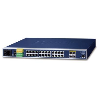 Planet IGSW-24040T v4 průmyslový L3 switch, 20x1Gb, 4x1Gb SFP, 36-60VDC, -40~75°C, IP30