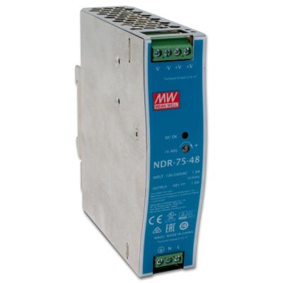 Planet PWR-75-48 průmyslový zdroj na DIN lištu, nastavitelný 48-56V DC, 75W