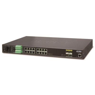 Planet IGS-5225-16T4S průmyslový L3 switch, 16x1Gb, 4x1Gb SFP, 36-60VDC, -40~75°C, IP30, 2x power in