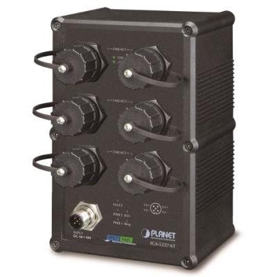 Planet IGS-5227-6T vodotěsný průmyslový L3 switch, 6x1Gb, 9-48VDC, -40~75°C, IP67, EN50155