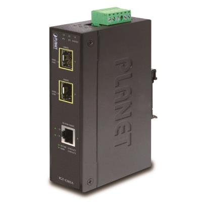 Planet IGT-1205AT, konvertor 1x 1000Base-T, 2x SFP 100/1000Base-X, -40 až +75C, EFT+ESD
