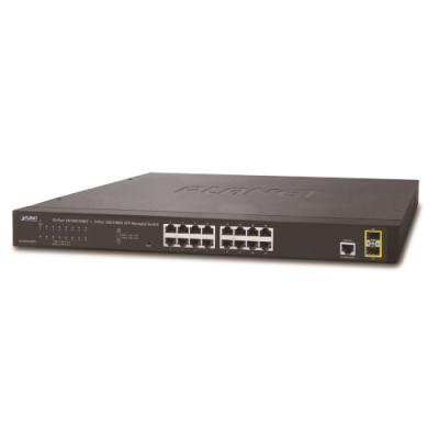 Planet GS-4210-16T2S L2 switch, 16x1Gb, 2x1Gb SFP,  QoS, fanless