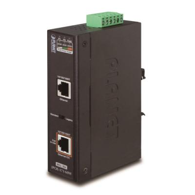 Planet IPOE-171-60W PoE injektor IEEE802.3bt, 60W, DIN, IP30, -40~75°C