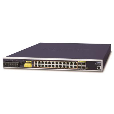 Planet IGS-6325-24P4S průmyslový L3 switch, 24x1Gb, 4x1Gb SFP, PoE 802.3at 440W, 48-56VDC, -40~75°C, IP30, fanless