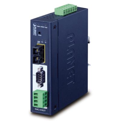 Planet MODBUS průmyslová brána RS-232/422/485 na IP, 1x COM, 100Base-FX SC MM 2km, RTU/ACSII, -40až+75°C, 9-48VDC,IP30