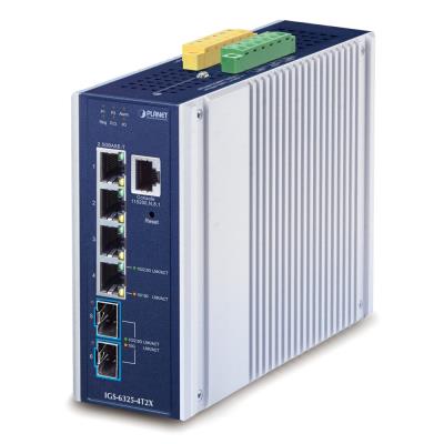 Planet IGS-6325-4T2X průmyslový L3 switch, 4x1Gb, 2x10Gb SFP+, 9-48VDC, -40~75°C, IP30, fanless