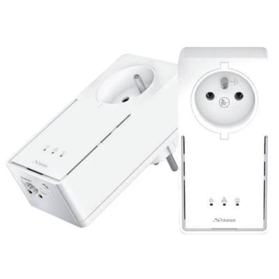 STRONG sada 2 adaptérů Powerline 2000 DUO FR/ 2000 Mbit/s/ 1x LAN/ bílý