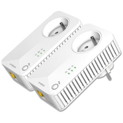 STRONG sada 2 adaptérů Powerline 600 DUO FR/ 600 Mbit/s/ 1x LAN/ bílý