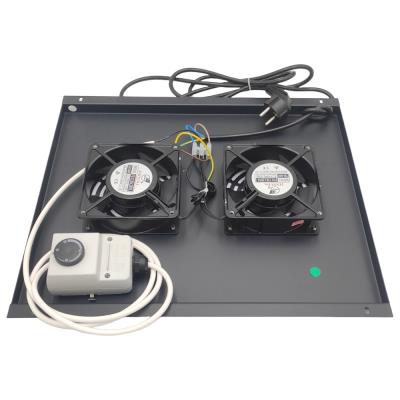 XtendLan Stropní Ventilace pro stojanové rozvadeče ECO hloubky 600mm, 2x ventilátor s termostatem