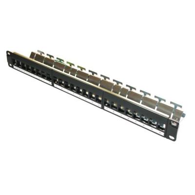 XtendLan Patch panel 19", 24 portů, neosazený, Cat5e/6/6A/7, vyvazovák